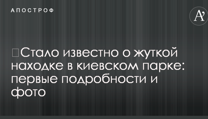 Стало відомо про жахливу знахідку в київському парку: перші подробиці і фото