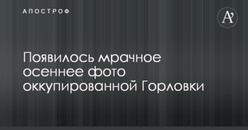 З'явилося похмуре осіннє фото окупованої Горлівки