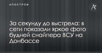 За секунду до пострілу: в мережі показали яскраве фото буднів снайпера ЗСУ на Донбасі