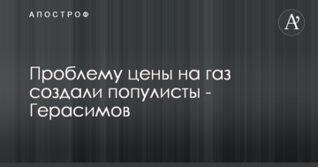 Проблему цены на газ создали популисты - Герасимов