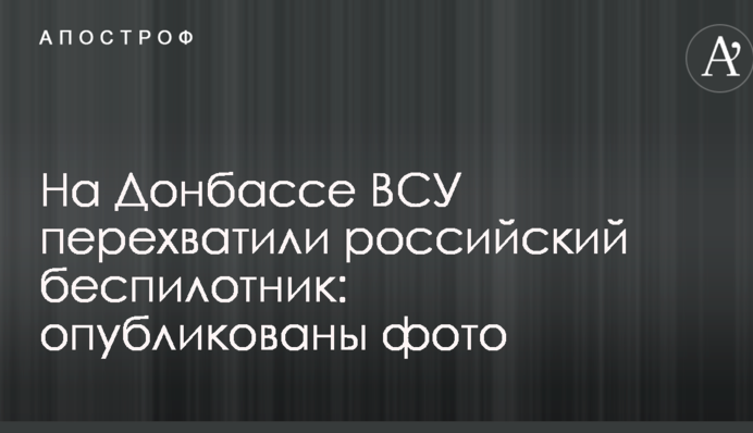 На Донбасі ЗСУ перехопили російський безпілотник: опубліковано фото