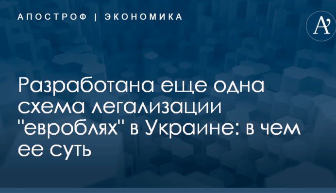 Разработана еще одна схема легализации 