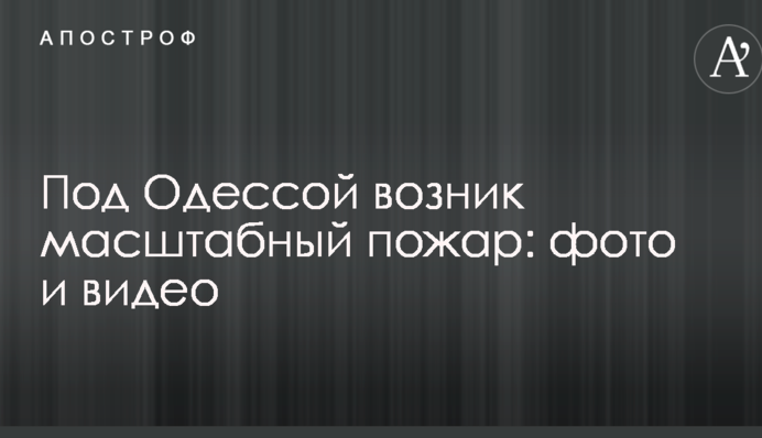 ​Під Одесою виникла масштабна пожежа: фото і відео