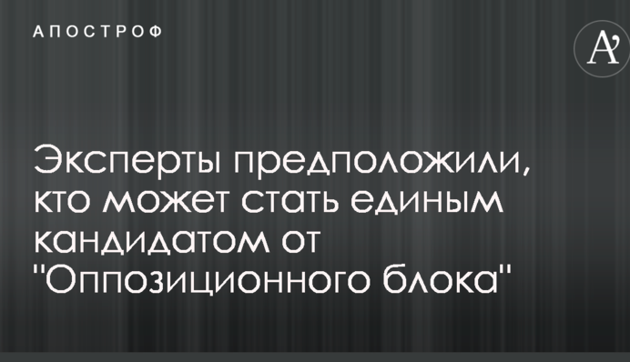 Эксперты предположили, кто может стать единым кандидатом от 
