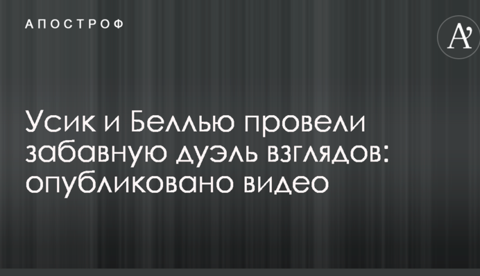 Усик і Беллью провели забавну дуель поглядів: опубліковано відео