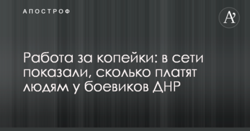 Робота за копійки: в мережі показали, скільки платять людям у бойовиків ДНР