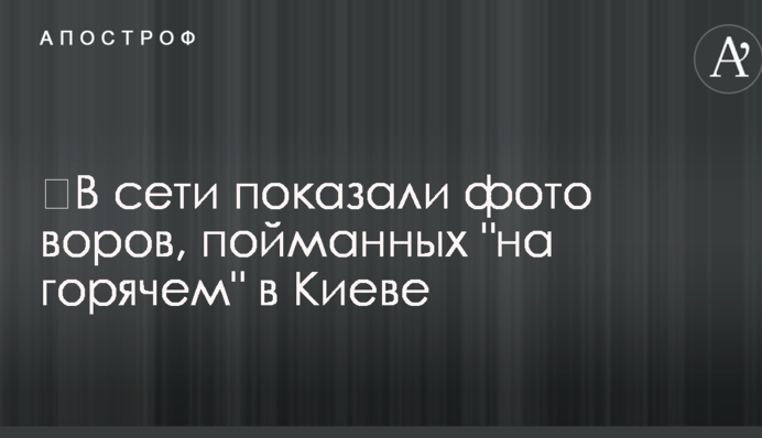 ​У мережі показали фото злодіїв, спійманих 
