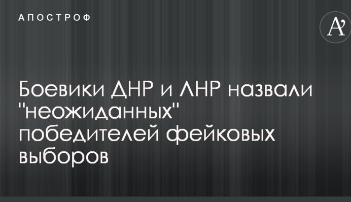 Боевики ДНР и ЛНР назвали 