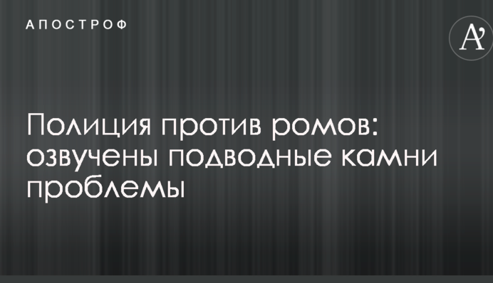 Поліція проти ромів: озвучені підводні камені проблеми