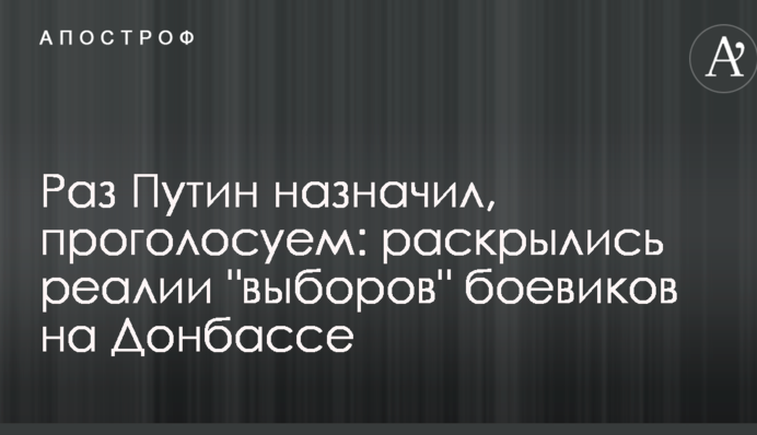 Раз Путин назначил, проголосуем: раскрылись реалии 