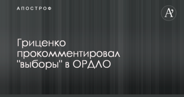 Гриценко прокоментував "вибори" в ОРДЛО
