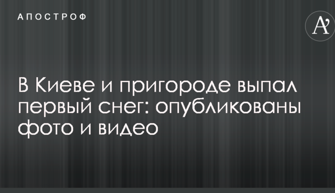 В Києві та пригороді випав перший сніг: опубліковано фото і відео