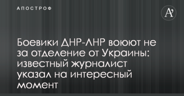 Бойовики ДНР-ЛНР воюють не за відділення від України: відомий журналіст вказав на цікавий момент