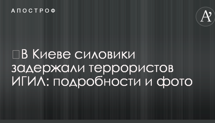 ​В Киеве силовики задержали террористов ИГИЛ: подробности и фото