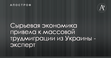 Сырьевая экономика привела к массовой трудмиграции из Украины - эксперт
