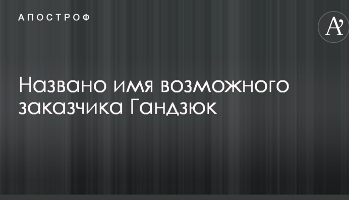 Названо имя возможного заказчика Гандзюк