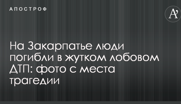 На Закарпатье люди погибли в жутком лобовом ДТП: фото с места трагедии