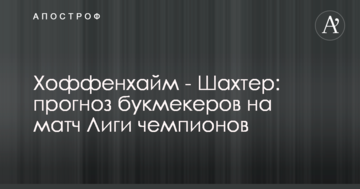 Хоффенхайм - Шахтер: прогноз букмекеров на матч Лиги чемпионов