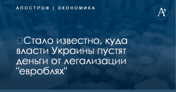 ​Стало известно, куда власти Украины пустят деньги от легализации "евроблях"