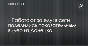 ​Працюють за їжу: в мережі поділилися показовим відео з Донецька