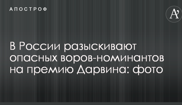 В России разыскивают опасных воров-номинантов на премию Дарвина: фото