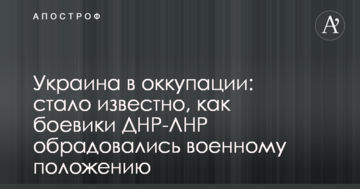 Украина в оккупации: стало известно, как боевики ДНР-ЛНР обрадовались военному положению