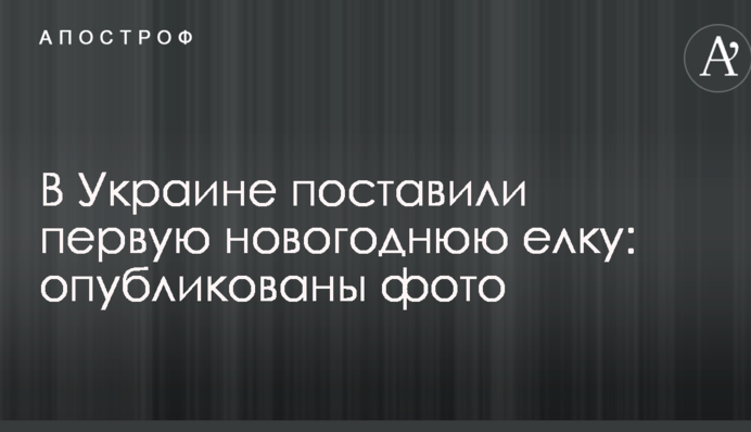 В Україні поставили першу новорічну ялинку: опубліковані фото