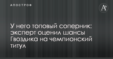 У него топовый соперник: эксперт оценил шансы Гвоздика на чемпионский титул