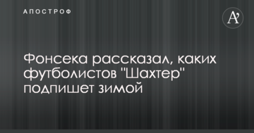Фонсека рассказал, каких футболистов "Шахтер" подпишет зимой