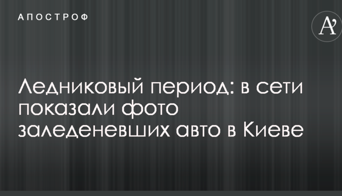 Льодовиковий період: в мережі показали фото заледенілих авто в Києві