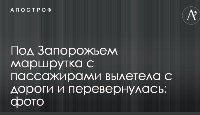 Под Запорожьем маршрутка с пассажирами вылетела с дороги и перевернулась: фото