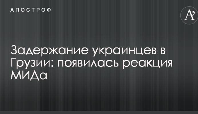 Задержание украинцев в Грузии: появилась реакция МИДа