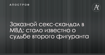 Заказной секс-скандал в МВД: стало известно о судьбе второго фигуранта