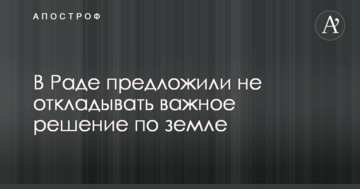Тимошенко запропонувала не відкладати важливе рішення по землі