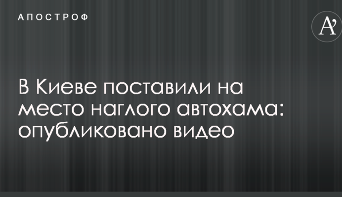В Киеве поставили на место наглого автохама: опубликовано видео
