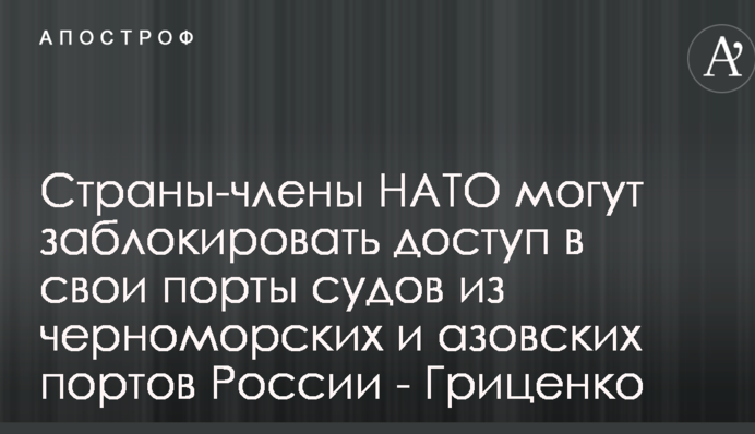Гриценко подсказал странам НАТО хороший ответ на морскую агрессию России