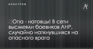 ​Опа - натовці! У мережі висміяли бойовиків ЛНР, що випадково наткнулися на небезпечного ворога