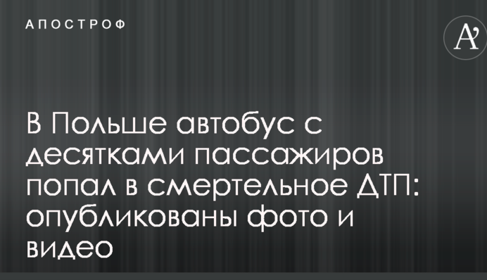 У Польщі автобус з десятками пасажирів потрапив в смертельну ДТП: опубліковано фото і відео