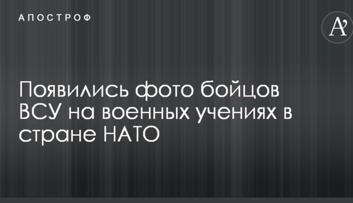 Появились фото бойцов ВСУ на военных учениях в стране НАТО