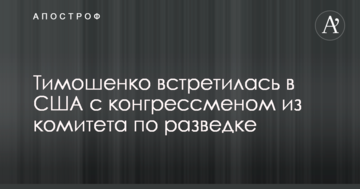 Тимошенко зустрілася в США з конгресменом з комітету з питань розвідки