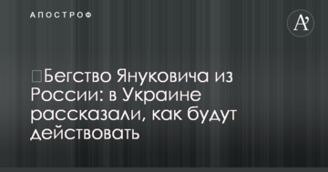 ​Бегство Януковича из России: в Украине рассказали, как будут действовать