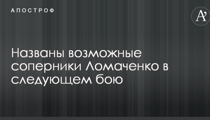Названы возможные соперники Ломаченко в следующем бою