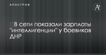 ​У мережі показали зарплати "інтелігенції" у бойовиків ДНР