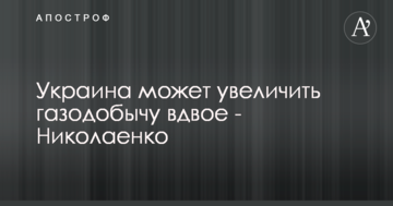 Украина может увеличить газодобычу вдвое - Николаенко
