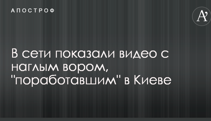 У мережі показали відео з нахабним злодієм, який 