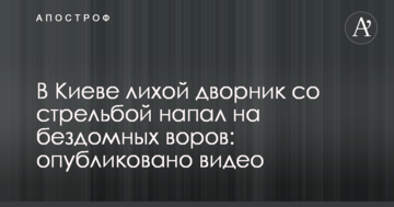 У Києві лихий двірник зі стріляниною напав на бездомних злодіїв: опубліковано відео