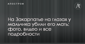 На Закарпатті на очах у хлопчика вбили його матір: фото, відео і всі подробиці