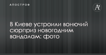 У Києві влаштували смердючий сюрприз новорічним вандалам: фото