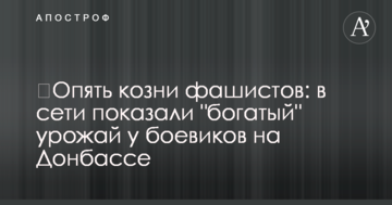 ​Знову підступи фашистів: в мережі показали "багатий" урожай у бойовиків на Донбасі