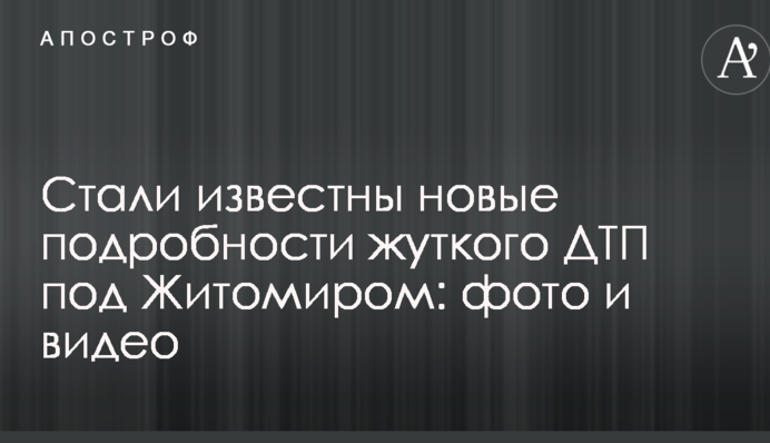 Стали известны новые подробности жуткого ДТП под Житомиром: фото и видео